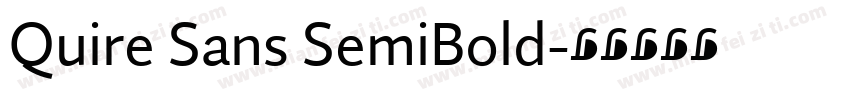 Quire Sans SemiBold字体转换
